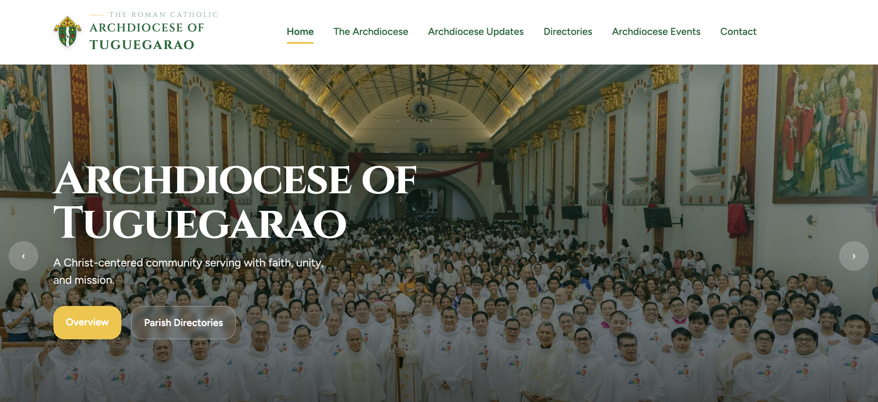 Screenshot thumbnail of the Archdiocese of Tuguegarao website